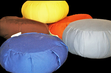 KAPOK filled ZAFU Meditation Pillow in 100% Organic Cotton Sateen Print Fabric - WLH E